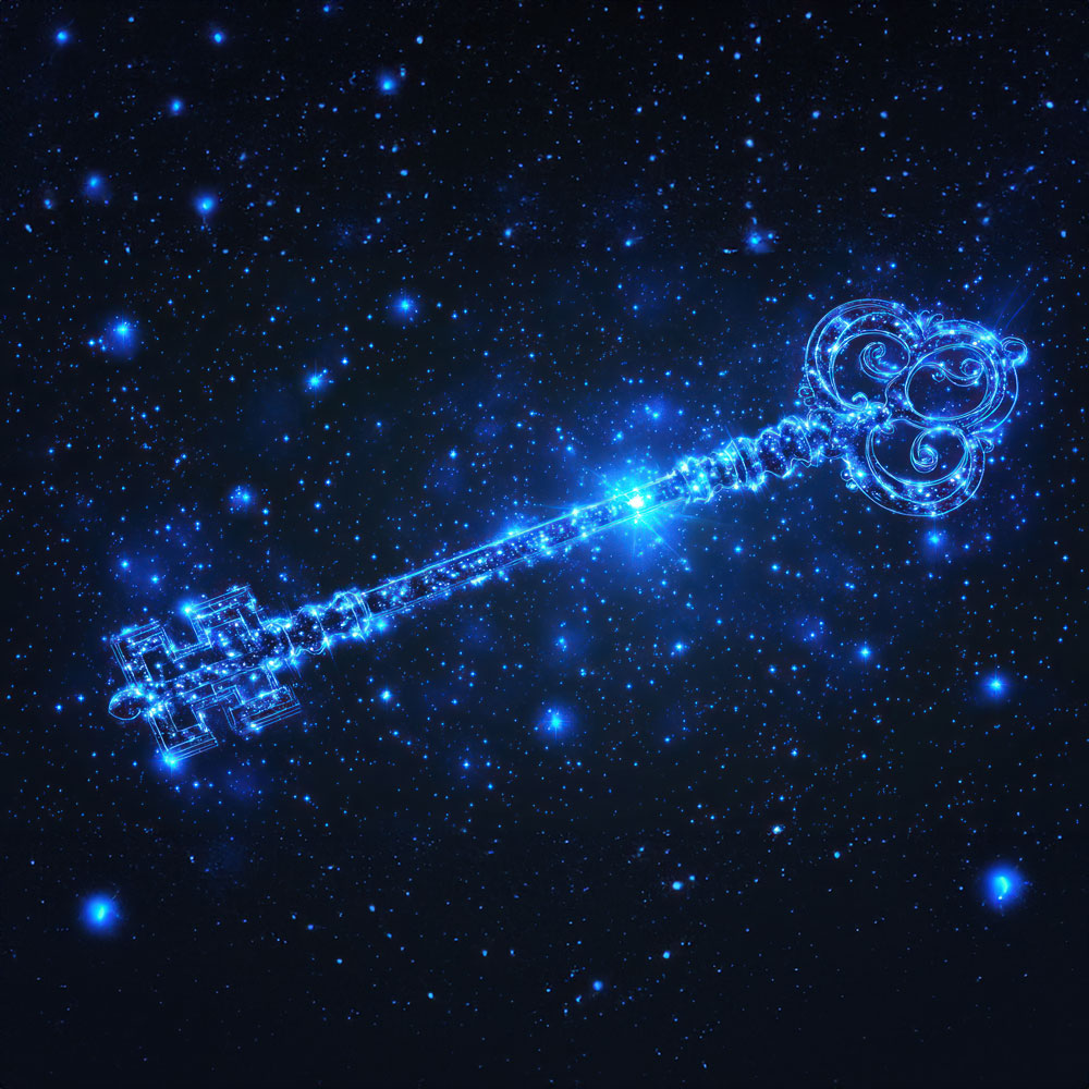 glowing-ornate-key-constellation-space